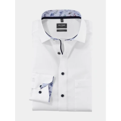 Afbeelding van OLYMP Luxor Modern Fit Overhemd wit, Faux uni