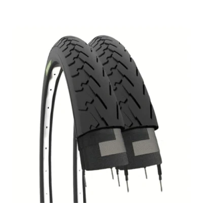 Afbeelding van 2 banden 700 x 32 C voor stadsfiets 28 1,25 zwart 5/8 1/4 trekking