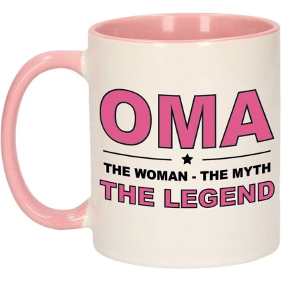 Afbeelding van Oma the legend cadeau mok / verjaardag beker 300 ml feest mokken