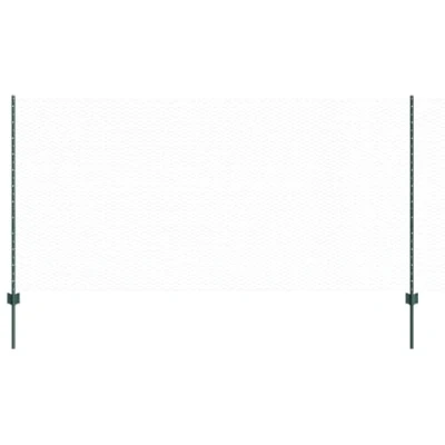 Afbeelding van vidaXL Fence Posts 5 stuks U Channel Groen 120 cm Staal, Hexagon 1.2x10 m Staal
