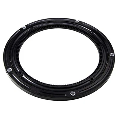 Afbeelding van Gedotec Draaibeslag voor zware lasten, 360 graden draaibaar, Ø 280 mm, draaiplateau van kunststof, zwart, drukogellagers, draagkracht 200 kg, draairing om meubels te schroeven, 1 stuk, draaikrans
