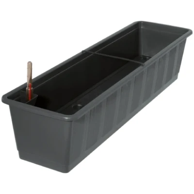 Afbeelding van Geli Aqua 837 080 38 Zelfbewaterende plantenbak met waterniveau indicator, 80 cm, antraciet