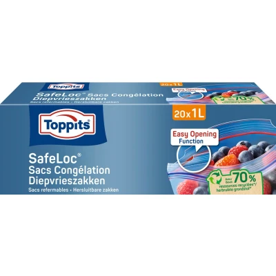 Afbeelding van 3x Toppits Diepvrieszakjes 1 liter 20 stuks