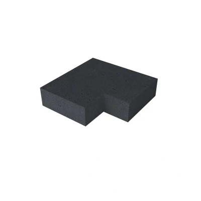 Afbeelding van Schellevis Oud Hollandse Trap Hoekstuk 90 (37/15) Binnen Carbon 60x60 Cm Traptreden