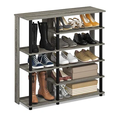 Afbeelding van Furinno Schoenrekken, Hout, Frans Eiken Grijs, one size