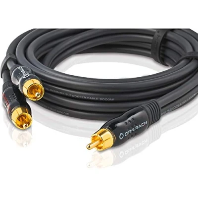 Afbeelding van Oehlbach D1C23711 Cinch Audio Y kabel [2x stekker 1x stekker] 12.50 m Antraciet