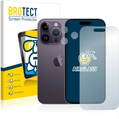 Afbeelding van BROTECT Screenprotector voor Apple iPhone 14 Pro (Voor+Camera) Folie Beschermfolie Beschermglas transparant