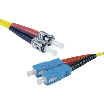 Afbeelding van Draadbrug optisch Duplex 2 mm OS2 ST UPC/SC UPC geel 10 m