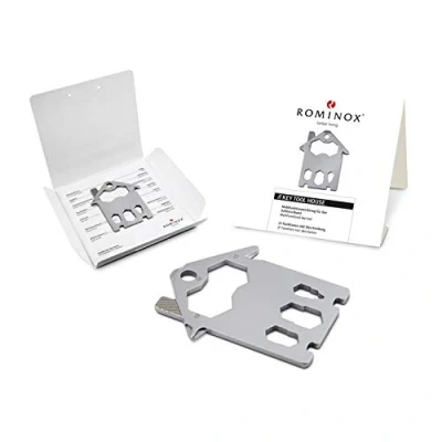 Afbeelding van Geschenkartikel: ROMINOX Key Tool // House 21 functies, verhuizing, intrekken, richtvast, keytool sleutelhanger, roestvrij staal multitool, multifunctioneel gereedschap