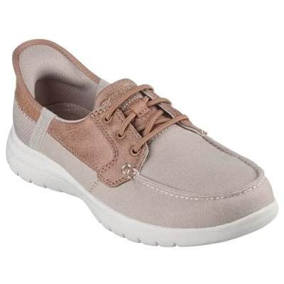 Afbeelding van Skechers Slip Ins: On The Go Flex Palmilla, Vrouwen, Beige, Schoenen, maat: 38