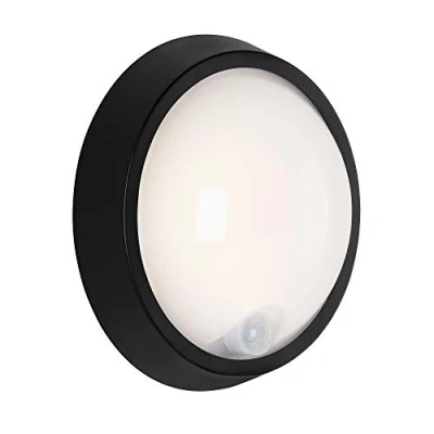 Afbeelding van Briloner Leuchten HELSINKI LED buitenlicht 12W sensor bewegingsdetector IP44 zwart plastic