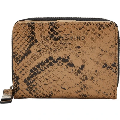 Afbeelding van LIEBESKIND BERLIN Leren Portemonnee Snake Alexis Zip Around Wallet Light Tan Bruine