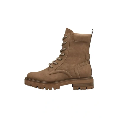 Afbeelding van Tamaris MIT Touchit Enkellaarsjes met plateauzool, Dames, Maat: 39, Camel Hoogwaardig imitatieleer