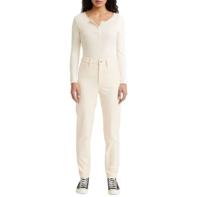 Afbeelding van Levi&#039;s HIGH Waisted MOM Jeans Tapered Fit, Dames, Maat: 32x27, White smoke