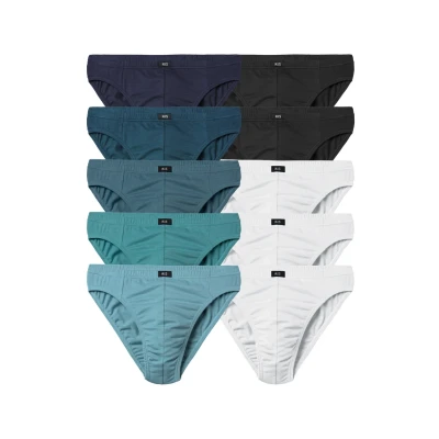 Afbeelding van H.I.S 10ER PACK NEU Slip hellblau hellpetrol petrol dunkelpetrol navy weiß schwarz, Heren, Maat: XL