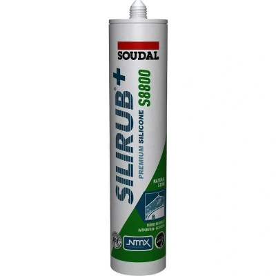 Afbeelding van Soudal Silirub+ S8800 Natuursteen Siliconenkit Marmergrijs 300 ml 120990