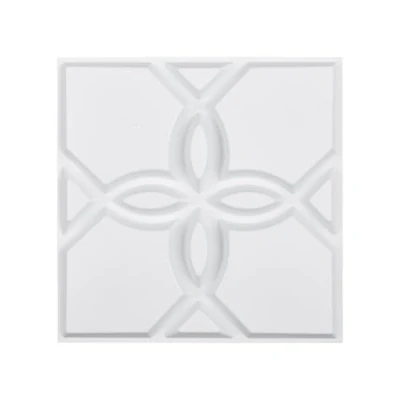 Afbeelding van VEVOR 3D Wandpanelen Set van 33 30x30cm Wandbekleding Wanddecoratie Bloemmotief Wit