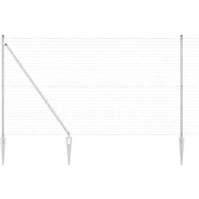 Afbeelding van vidaXL Euro Fence met 7 Spike Posts 1.6x10 m Gegalvaniseerd Staal