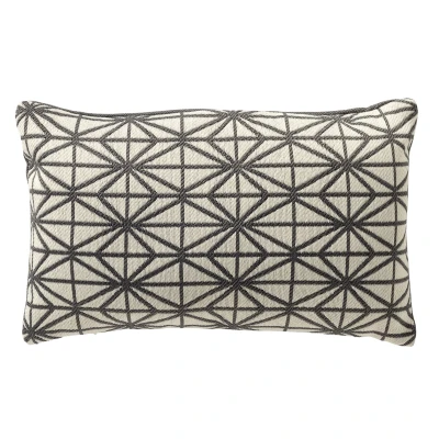 Afbeelding van NISA Buitenkussen 30x50 cm waterafstotend en uv bestendig Charcoal Gray antraciet