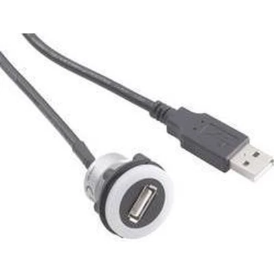 Afbeelding van TRU COMPONENTS USB 05 BK inbouwbus 2.0 Bus, inbouw bus type A verlicht naar steker met 60 cm kabel Inhoud: 1 stuk(s)