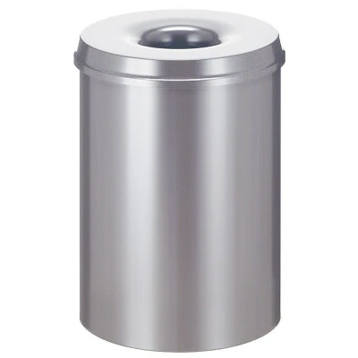 Afbeelding van Papierbak vlamdovend 30ltr zilver