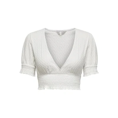 Afbeelding van ONLY Onlhannah Smock Tshirt basic, Dames, Maat: Large, Cloud dancer