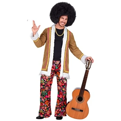 Afbeelding van WIDMANN 02201 kostuum Uomo HIPPIE WOODSTOCK S PANTA NERI #022E
