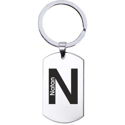 Afbeelding van Naamkado Natan RVS Sleutelhanger