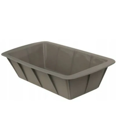 Afbeelding van Florina Anide siliconen cakevorm / bakvorm 24.5 x 13.5 6 cm taupe flexibel vaatwasser bestendig tot 230C