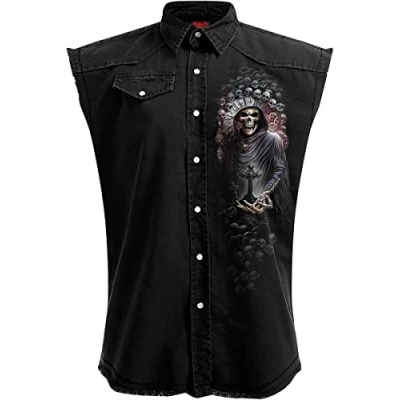 Afbeelding van Spiral Mouwloos werkshirt XL GRIM ROCKER Zwart