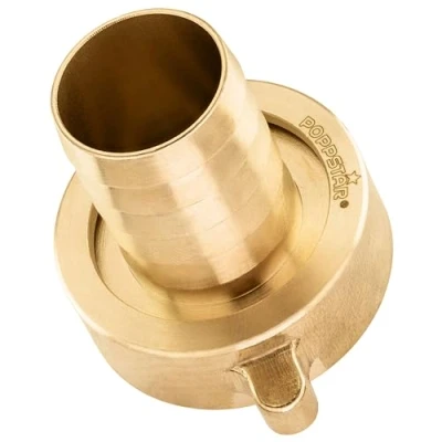 Afbeelding van Poppstar slangaansluiting 1 1/4 inch messing (incl. wartelmoer met platte afdichting) binnendraad op slangtuit (25 mm)