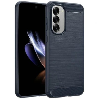 Afbeelding van Samsung Galaxy A56 Hoesje Siliconen en TPU (zacht) imoshion Softcase/Backcover Donkerblauw Telefoonhoesje