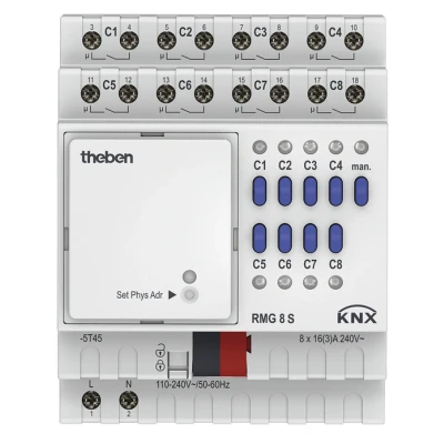 Afbeelding van Theben schakelactor c last basismodule mix2 8 voudige knx max 24 kanalen 4930220