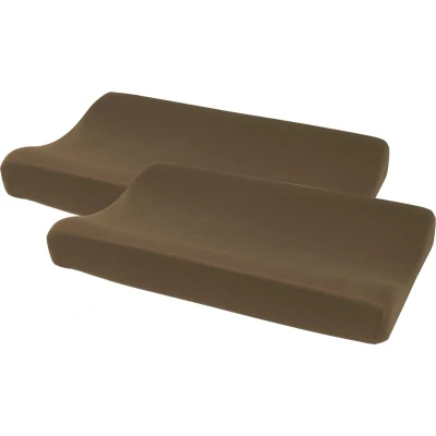 Afbeelding van Meyco aankleedkussenhoes set van 2 Basic jersey chocolate