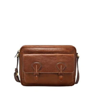 Afbeelding van Fossil Greenville Messenger Laptopfach Unisex Aktetas, Maat: One Size, Braun