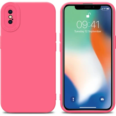 Afbeelding van Cadorabo Hoesje geschikt voor Apple iPhone XS MAX in FLUID ROOD Beschermhoes TPU silicone Cover Case