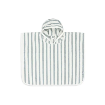 Afbeelding van Jollein Badponcho Stripe Terry Sea Green GOTS