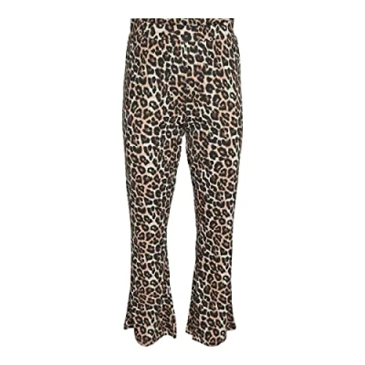 Afbeelding van NOISY MAY Curve high waist flared legging met dierenprint bruin/zwart