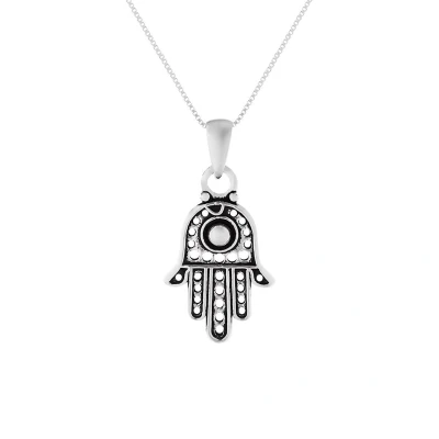 Afbeelding van Ketting dames Zilveren ketting, Hamsa handje