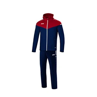 Afbeelding van JAKO vrijetijdspak CHAMP 2.0 met kap Marine/chilirood / XL