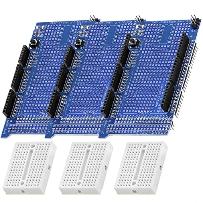 Afbeelding van AZDelivery 3 x Prototyping Shield met Mini Breadboard compatibel Arduino en MEGA 2560 R3 inclusief E Book!