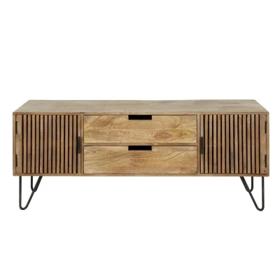 Afbeelding van Fraaai Odila tv meubel mangohout 135cm Hout
