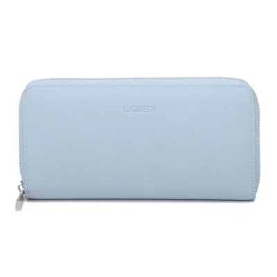 Afbeelding van L.CREDI Portemonnee Polly Zip Around Wallet Ice blue Lichtblauw