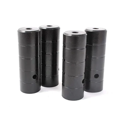 Afbeelding van KHE BMX Axle Pegs voetsteunen 2 x 10mm 3/8&quot; inch en 14mm schroefdraad zwart 4 stuks