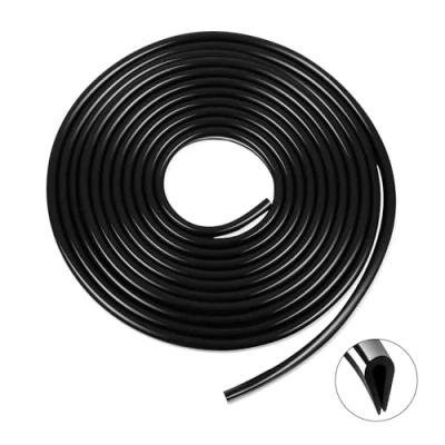 Afbeelding van Rubberen strips voor randbescherming, krasbestendig, autodeur, zwart, 300 cm, zwarte u afdichting, afwerking joi