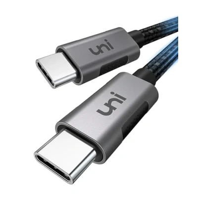 Afbeelding van uni USB C Oplaadkabel 100W PD, 3m naar Gevlochten Nylon Kabel[5A], Compatibel voor iPhone 15 serie, iPad Pro, Macbook Air/Pro, Surface Go/Pro, Galaxy S9/S8, Mate 20/10, P20 en meer