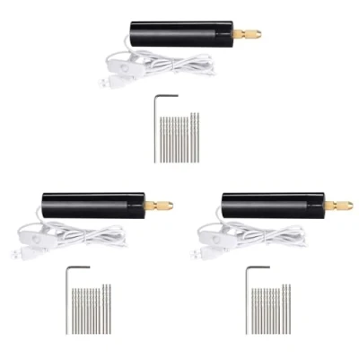 Afbeelding van Abledance 3 x 0,7 1,2 mm micro elektrische handboorset voor hars, elektrisch mini boorapparaat het maken van sieraden