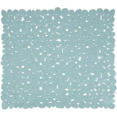 Afbeelding van MSV Douche/bad anti slip mat badkamer pvc grijs 54 x cm Badmatjes