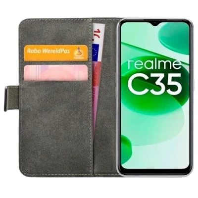 Afbeelding van Mobilize PU leer Book Case Zwart Realme C35/Narzo 50A Prime