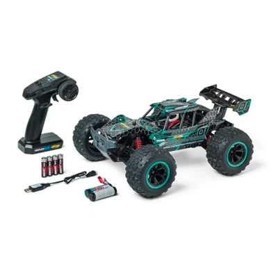Afbeelding van Carson 500404254 1:10 XS Offr.Fighter Cage 100% RTR turquoise op afstand bestuurde auto, RC buggy, incl. batterijen en afstandsbediening, offroad buggy